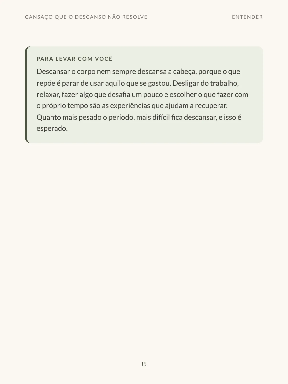 Página 5 de Cansaço que o descanso não resolve