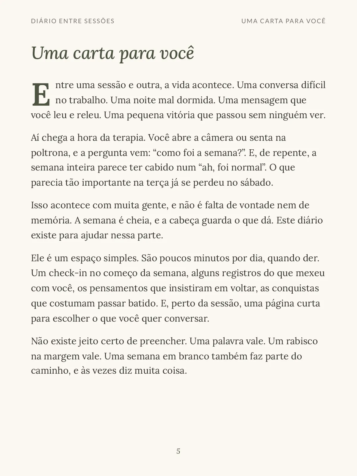 Página 2 de Diário entre sessões